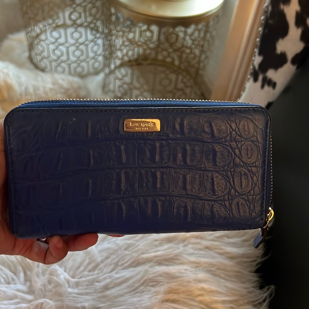 Blue Kate Spade wallet.